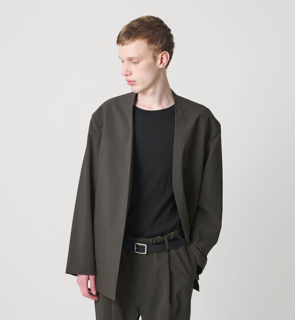 MONKEY TIME「RENU TROシリーズ ラペルレス ジャケット -セットアップ対応-」|テーラードジャケット|