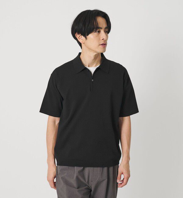 BEAUTY&YOUTH UNITED ARROWS「デオドラント ショートスリーブ ニットポロ 抗菌防臭 ウォッシャブル」|ニット・セーター|