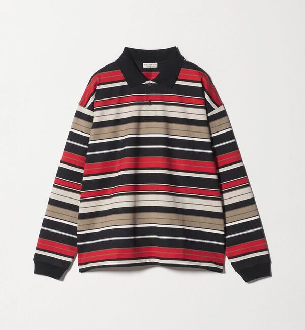 BEAUTY&YOUTH UNITED ARROWS「マルチ ボーダー ロング スリーブ ポロカラー カットソー」|Tシャツ・カットソー|