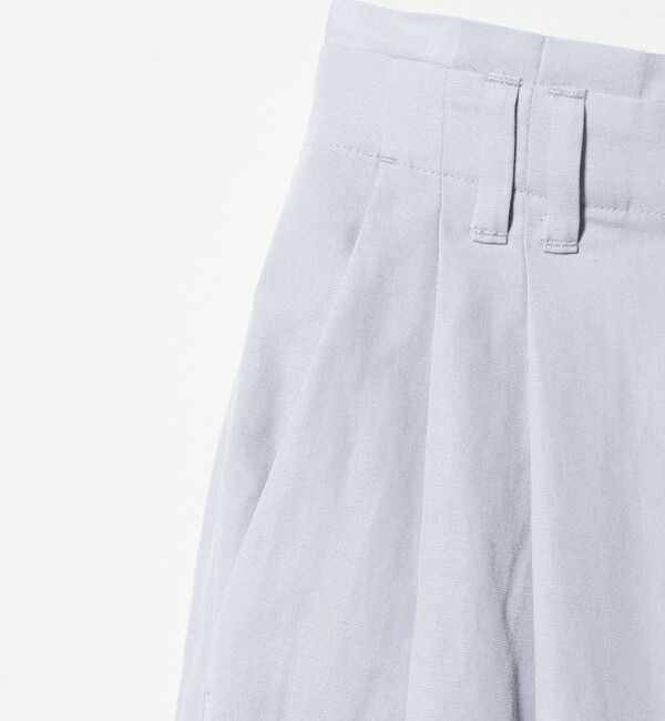 BEAUTY&YOUTH UNITED ARROWS「麻ブレンド バックゴム タック ワイドパンツ」|チノ|