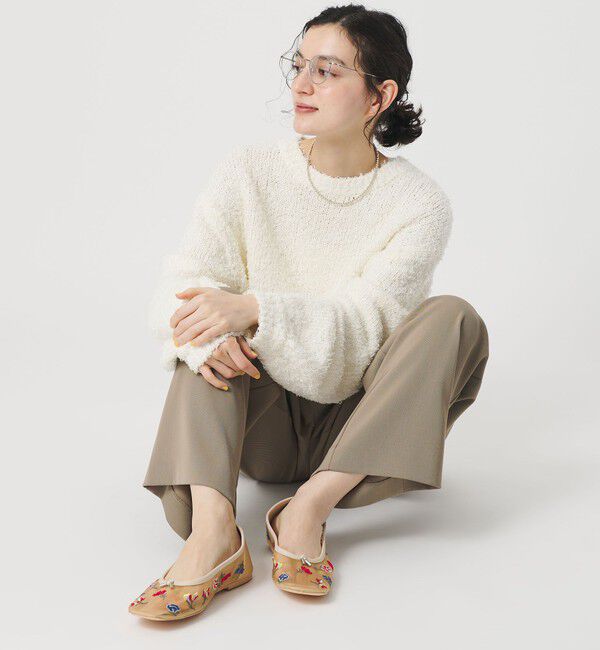 BEAUTY&YOUTH UNITED ARROWS「チュール フラワー エンブロイダリー バレエシューズ」|バレエシューズ|