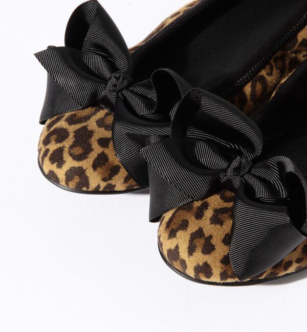 Ray BEAMS 「SEPTEMBER MOON / リボン バレエシューズ レオパード」|その他|