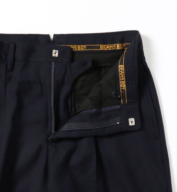 BEAMSBOY「BEAMS BOY / ポリエステル ウール シンチ バック スラックス」|スラックス|