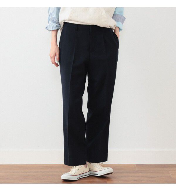 BEAMSBOY「BEAMS BOY / ポリエステル ウール シンチ バック スラックス」|スラックス|