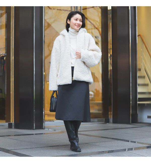 Demi-Luxe BEAMS 「【WEB限定】TATRAS / IPAMA ボア フードジャケット」|ブルゾン・スタジャン|