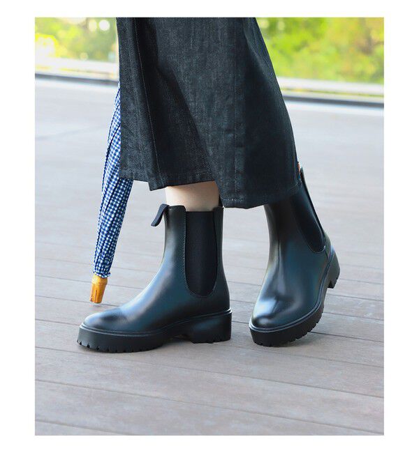 Demi-Luxe BEAMS 「Traditional Weatherwear / MID サイドゴア レインブーツ」|レインシューズ|BLACK/BLK