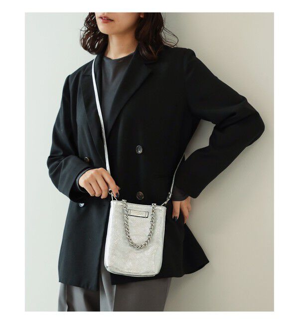 Demi-Luxe BEAMS 「GIANNI CHIARINI / CAMILLA メタリック レザートートバッグ」|トートバッグ|ARGENT