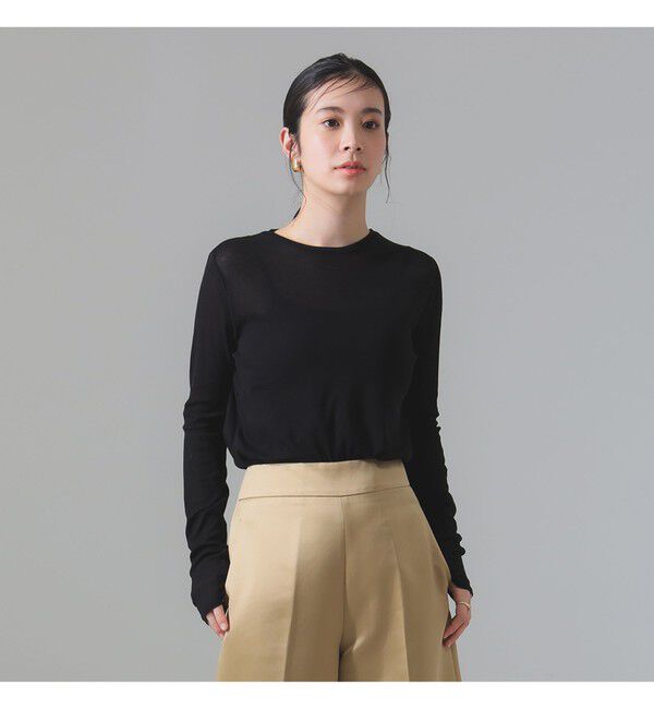 Demi-Luxe BEAMS 「シアーコットン ロングスリーブTシャツ」|Tシャツ・カットソー|