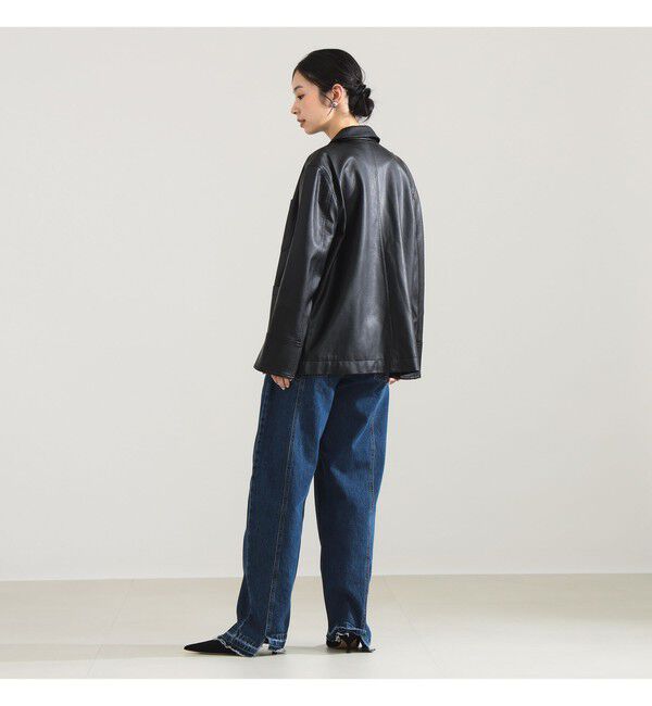 Demi-Luxe BEAMS 「BAUM UND PFERDGARTEN / フェイクレザー 3ポケット ジャケット」|ダッフルコート|