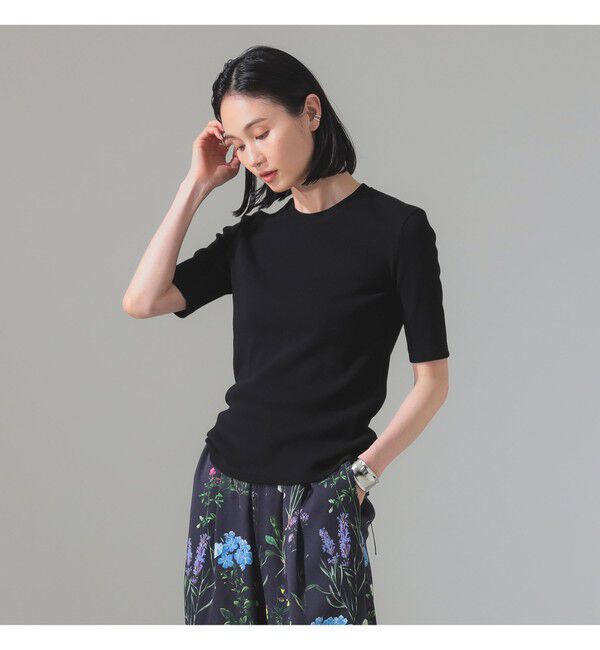Demi-Luxe BEAMS 「【別注】スタイリスト佐藤佳菜子 &times; SLOANE / クルーネック リブTシャツ」|Tシャツ・カットソー|