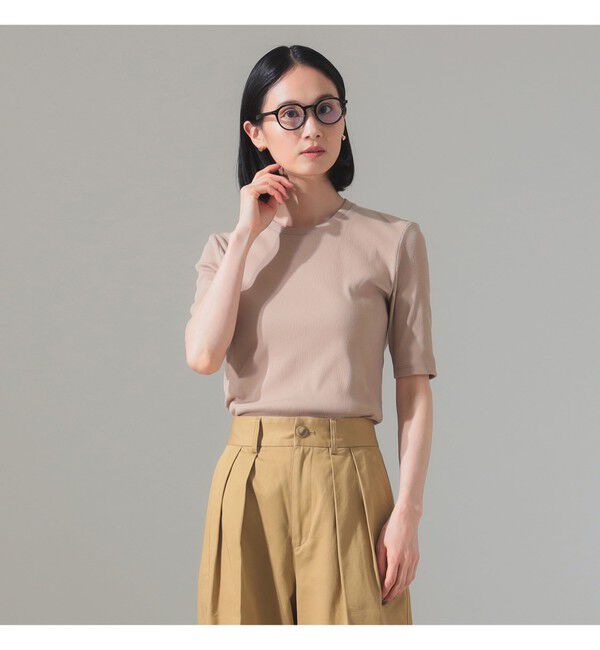 Demi-Luxe BEAMS 「【別注】スタイリスト佐藤佳菜子 &times; SLOANE / クルーネック リブTシャツ」|Tシャツ・カットソー|