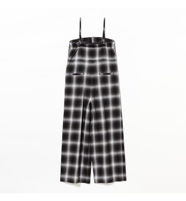 Ray BEAMS 「チェック キャミソール サロペット」|オールインワン|