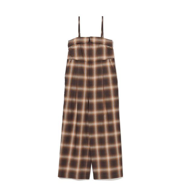 Ray BEAMS 「チェック キャミソール サロペット」|オールインワン|