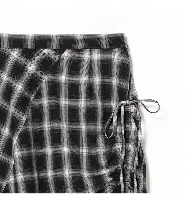 Ray BEAMS 「チェック シャーリング タイトスカート」|タイト|