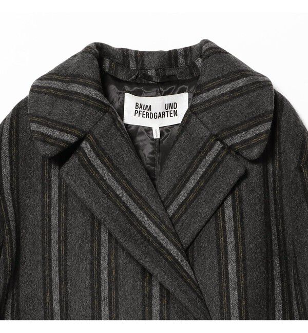 Demi-Luxe BEAMS 「BAUM UND PFERDGARTEN / ストライプ ダブルジャケット」|ダッフルコート|