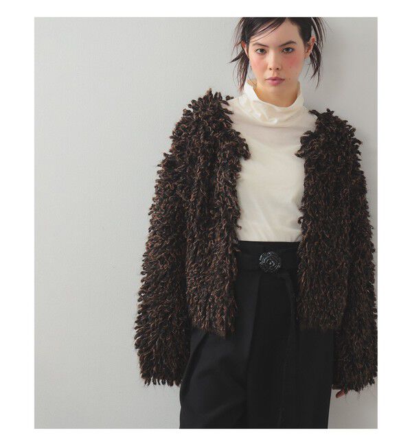 Ray BEAMS 「ミックス ループ編み ニット ジャケット」|ニット・セーター|