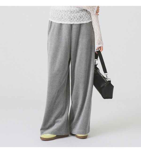 Ray BEAMS 「ベロア ワイド スウェット パンツ」|その他|