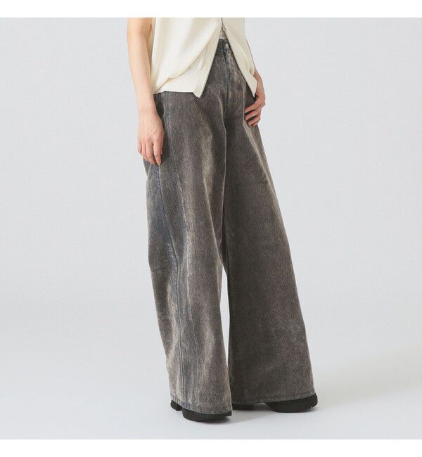 Ray BEAMS 「フロッキー デニム ワイド パンツ」|デニム|