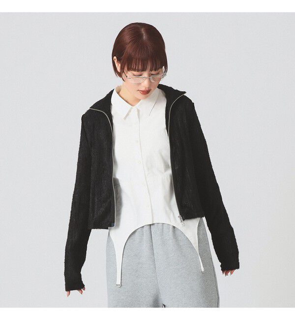 Ray BEAMS 「シャギー ジップ カーディガン」|カーディガン|