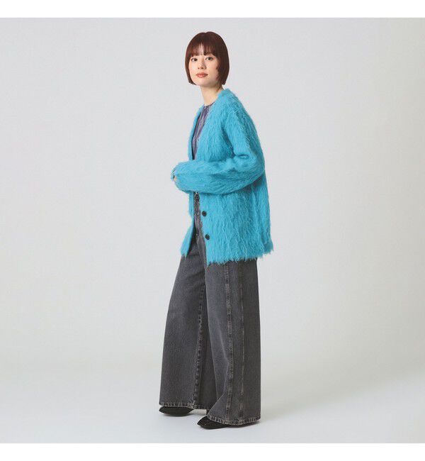 Ray BEAMS 「ヘアリー シャギー Vネック カーディガン」|カーディガン|