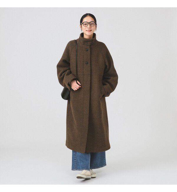 Ray BEAMS 「スタンドカラー シングル コート」|ダッフルコート|