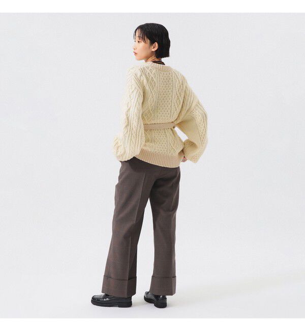 BEAMSBOY「3ゲージ 2トーン アラン カーディガン」|ニット・セーター|