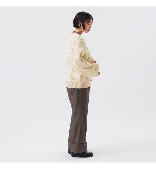 BEAMSBOY「3ゲージ 2トーン アラン カーディガン」|ニット・セーター|