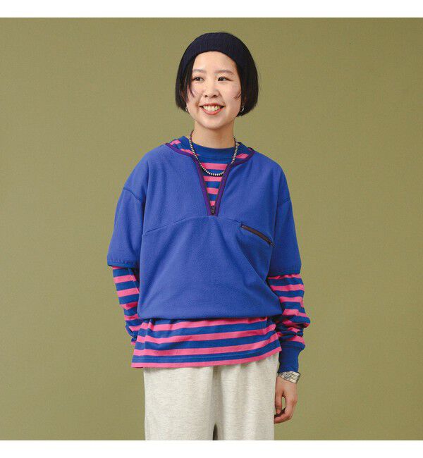 BEAMSBOY「フリース ハーフジップ ショートスリーブ」|ベスト・ジレ|