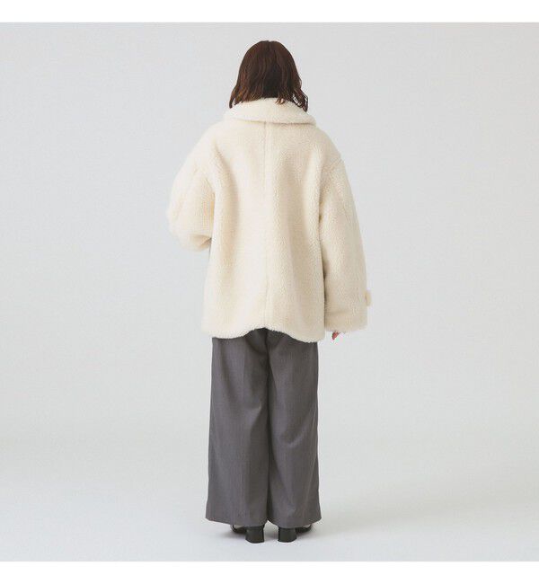 Ray BEAMS 「ボア ビッグ ポケット ハーフ コート」|ダッフルコート|