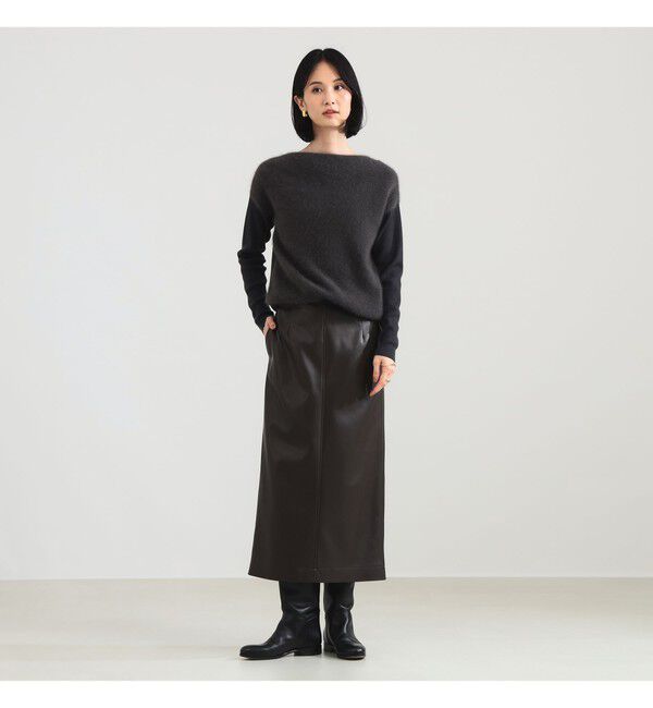 Demi-Luxe BEAMS 「フェイクレザー セミタイトスカート」|スカート|