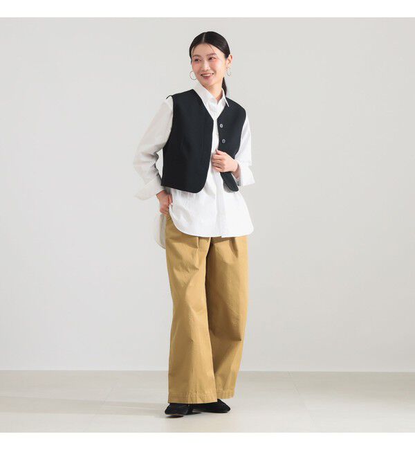 Demi-Luxe BEAMS 「ヒヨク Vネック ショートジレ」|ダウン|