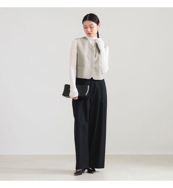 Demi-Luxe BEAMS 「ヒヨク Vネック ショートジレ」|ダウン|