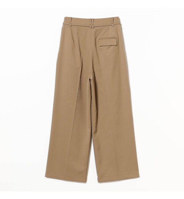 Demi-Luxe BEAMS 「ポリエステル ウール 2ループ ワイドパンツ」|チノ|