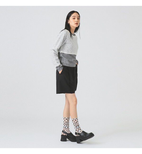 Ray BEAMS 「レース編み レイヤード プルオーバー」|ニット・セーター|