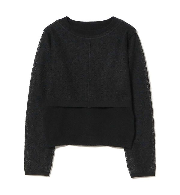 Ray BEAMS 「レース編み レイヤード プルオーバー」|ニット・セーター|