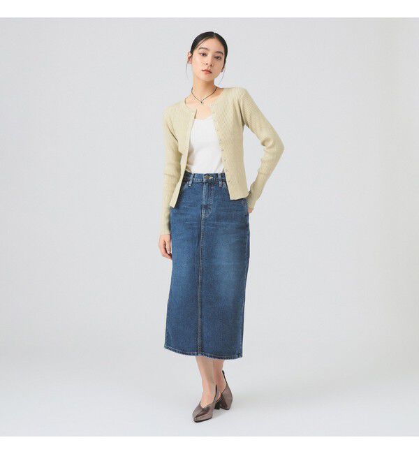 Ray BEAMS 「メランジ リブ スナップ カーディガン」|カーディガン|