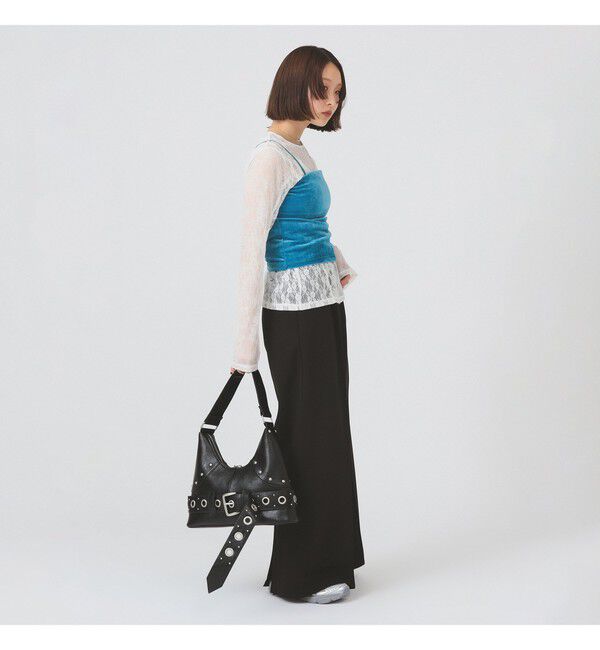 Ray BEAMS 「バックスリット ワイド パンツ」|チノ|