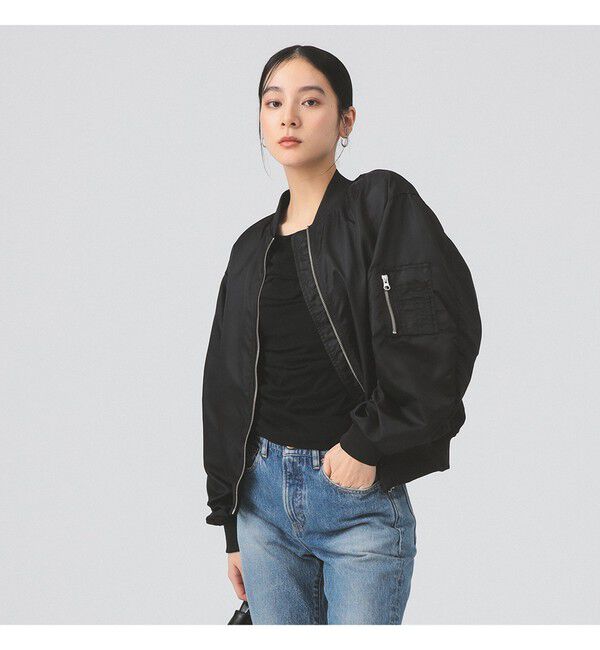 Ray BEAMS 「ギャザー アーム MA-1」|ブルゾン・スタジャン|