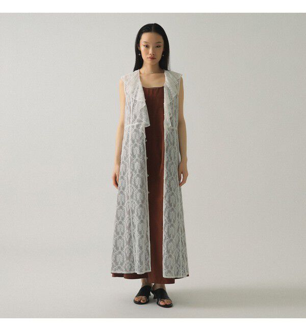 Ray BEAMS 「ラッフルカラー レース ワンピース」|ワンピース|WHITE