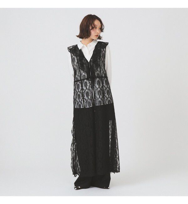 Ray BEAMS 「ラッフルカラー レース ワンピース」|ワンピース|