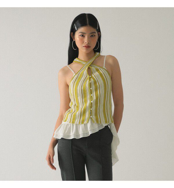 Ray BEAMS 「マルチストライプ ニット キャミソール」|キャミソール|YELLOW