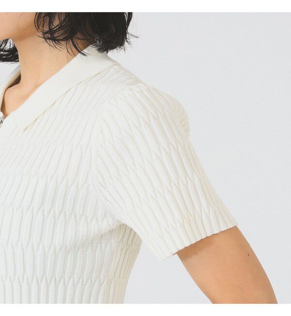 Ray BEAMS 「リブ ジップ ポロ カーディガン」|カーディガン|