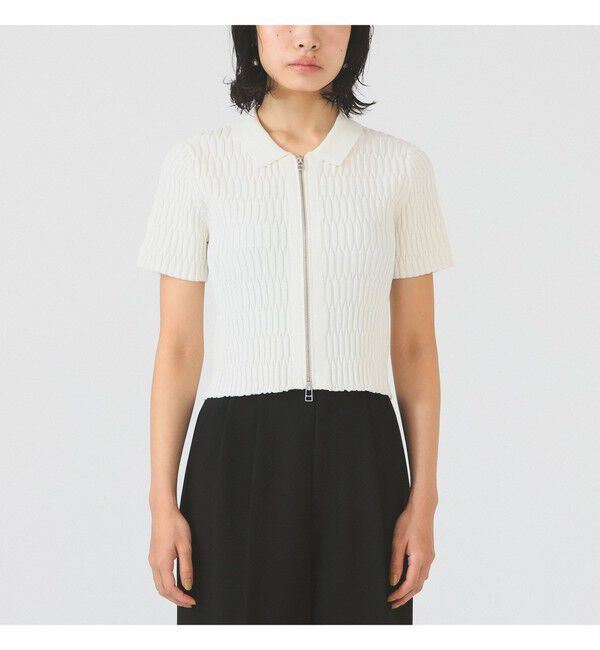 Ray BEAMS 「リブ ジップ ポロ カーディガン」|カーディガン|