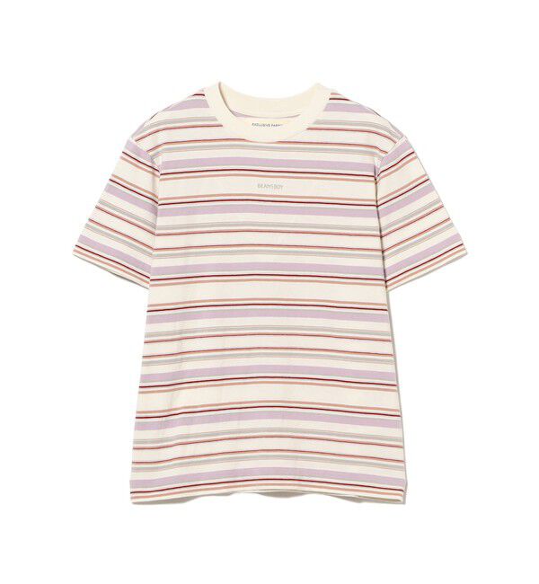 BEAMSBOY「エンブロイダリー マルチボーダー ショートスリーブ Tシャツ」|Tシャツ・カットソー|