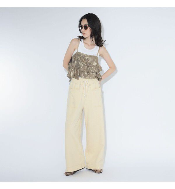 BEAMSBOY「maturely / ヘム カットオフ フレア ジャージー」|チノ|