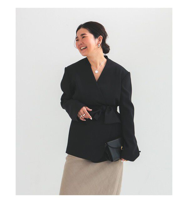 Demi-Luxe BEAMS 「ドライカルゼ ベルテッド ジャケット」|ダッフルコート|