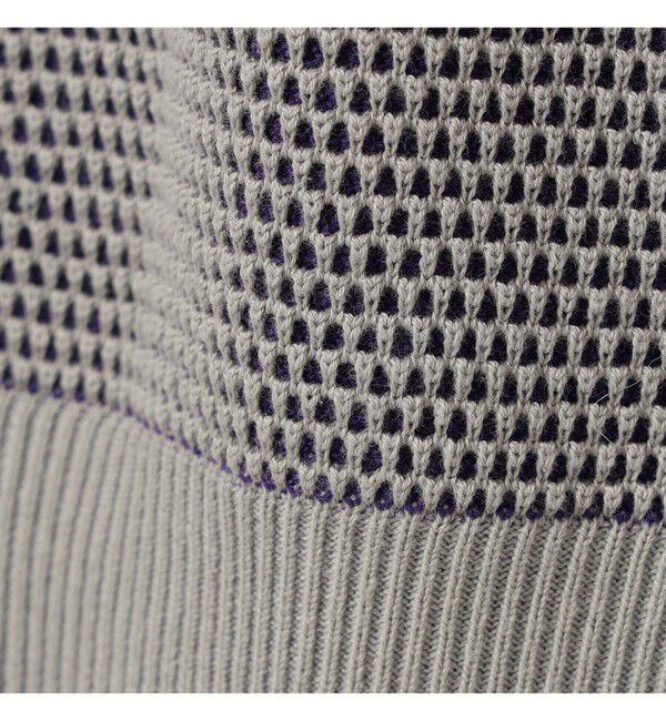 BEAMS「12ゲージ リブ ワッフル クルーネック ニット」|ニット・セーター|