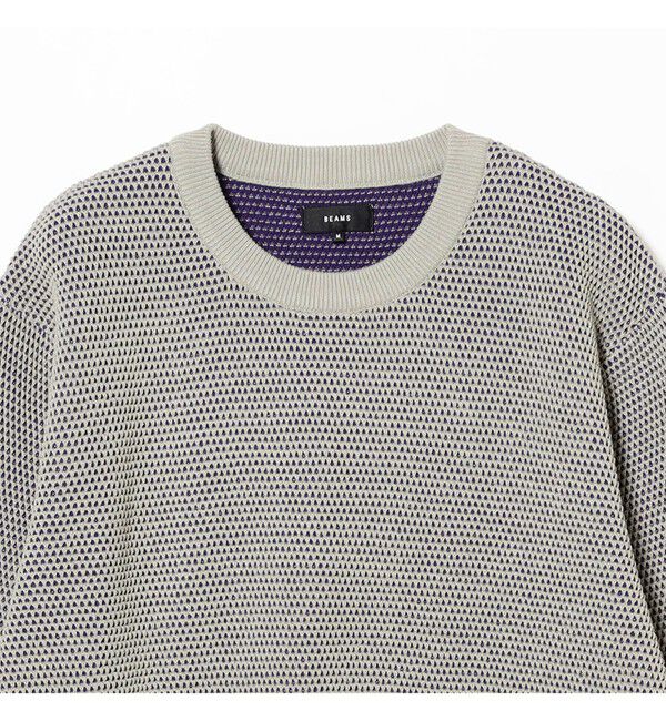 BEAMS「12ゲージ リブ ワッフル クルーネック ニット」|ニット・セーター|