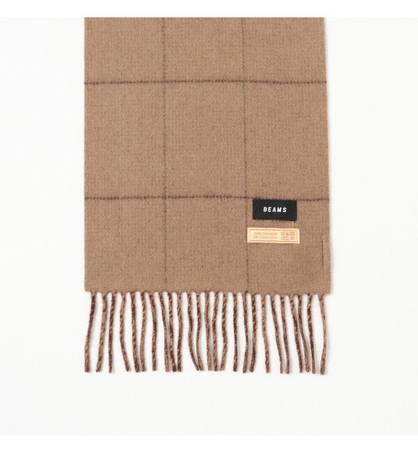 BEAMS「カシミヤ ウィンドウペンチェック マフラー」|マフラー|