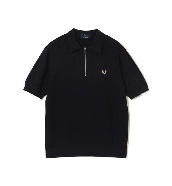 BEAMS「【別注】FRED PERRY / Half-Zip Knit Polo」|ニット・セーター|BLACK